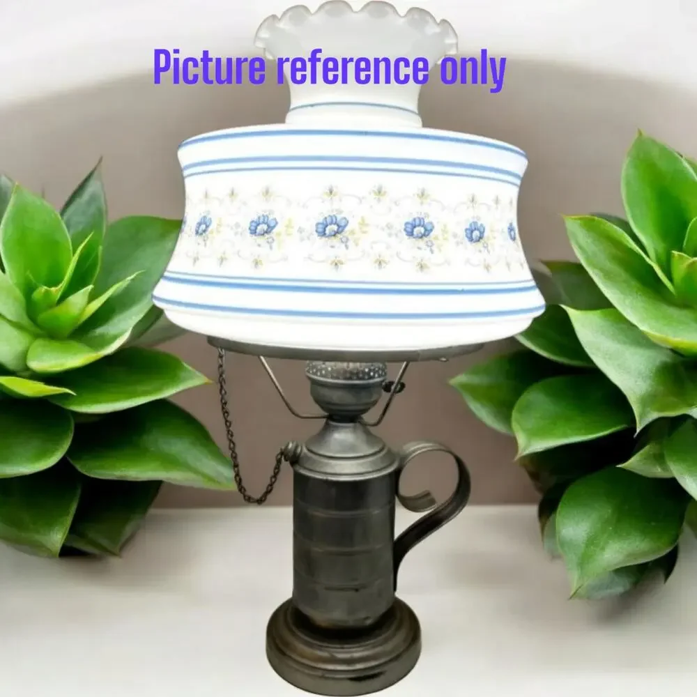 VINTAGE PEWTER COLOR EUC ELECTRIC LAMPS HURRICANE LAMPS SET OF 2 NO GLOBES